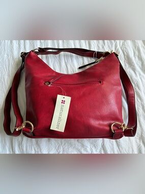Naturalizer NEW with Tags Red PU Leather Look Back Pack/Shoulder Bag